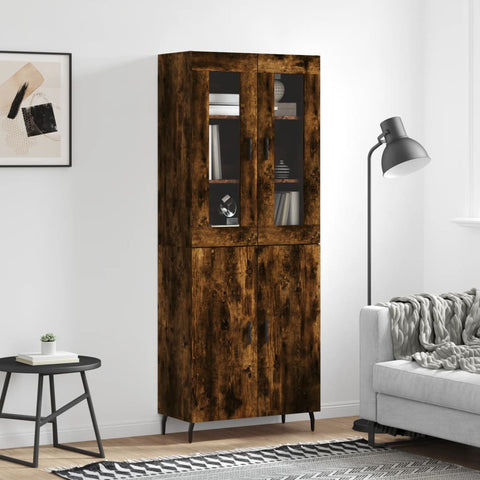Highboard Smoked Oak 69.5x34x180 cm Engineered Wood 3198230