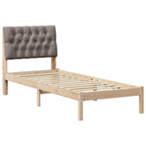 Bed Frame with Upholstered Headboard Brown 75 x 190 cm 878862
