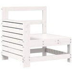 ZNTS 10 Piece Garden Sofa Set White Solid Wood Pine 3250641