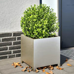 ZNTS Garden Planters 2 pcs 40x40x40 cm Stainless Steel 851208