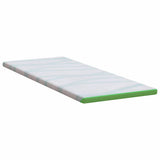 Mattress Topper White and Green 80 x 200 x 6 cm Jaquard Fabric 4106155