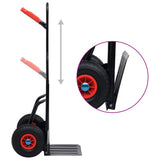 Telescopic Hand Trolley 200 kg Black and Red 146665