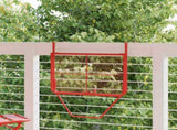 Balcony Table Red 60x40 cm Steel 340919