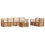 Outdoor Sofa Set 7 pcs Natural Solid Acacia Wood 3374409