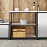 Kitchen Storage HATTEM Silver 90 x 50 x 92 cm Steel 874958