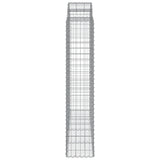 Arched Gabion Baskets 8 pcs 200x50x200/220 cm Galvanised Iron 3146431