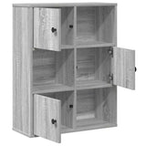 Bookcase Grey Sonoma 60x24x76.5 cm Engineered Wood 860387