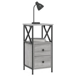 ZNTS Bedside Cabinets 2 pcs Grey Sonoma 34x35.5x70 cm Engineered Wood 825950