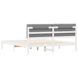 Bed Frame with Upholstered Headboard Light Grey 180 x 200 cm 878033