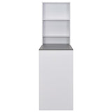 Bar Table with Cabinet White 115x59x200 cm 280231