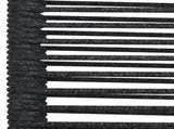 Dining Set Black Cotton Rope, Powder-Coated Steel, Tempered Glass 48570