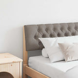 Upholstered Headboard Taupe 200 cm Solid Pine Wood 879157