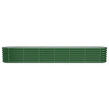 Garden Raised Bed Galvanised Steel 260x40x36 cm Green 318878