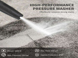 1800W High Pressure Washer, 150 Bar Pressure, 420 L/h Flow, Portable Power Washer Jet Wash Cleaner T3398P314782