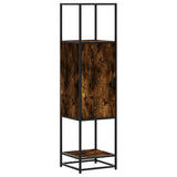 Highboard Smoked Oak 35.5x35x139 cm Engineered Wood and Metal 849036