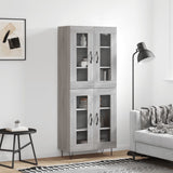 Highboard Grey Sonoma 69.5x34x180 cm Engineered Wood 3198311