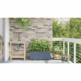 Garden Planter 2 pcs LiGht Grey 80 x 40 x 37.5 cm Plastic 42002891