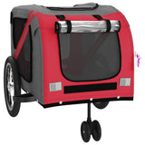 Pet Bike Trailer Red and Grey Oxford Fabric and Iron 93894
