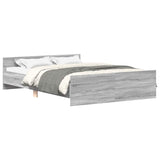Bed Frame without Mattress Grey Sonoma 135x190 cm Double 3203794