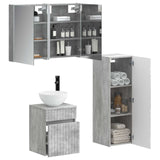 Bathroom Furniture Set 4 pcs Concrete Grey 3407474
