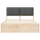 Bed Frame with Upholstered Headboard Dark Grey 160 x 200 cm 3398115