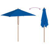 Garden Parasol Blue Fabric 150x200 cm Collapsible 313885