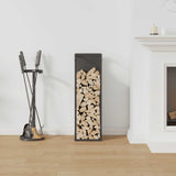 Firewood Rack Black 25x25x80 cm Cold-rolled steel 864263