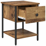 Bedside Table 2 pcs Old Wood 34 x 35.5 x 45 cm Engineered Wood 881801