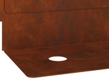 Lawn Edging 50 pcs 102 x 4 x 4 cm Steel Rusty 8008741