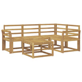 Outdoor Sofa Set 5 pcs White 59 x 59 x 37 cm Solid Acacia Wood 3387593