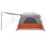 Family Tent with Roof Grey and Orange 500 x 400 x 230 cm 42028503