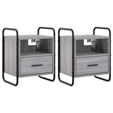 Hanging Bedside Cabinet 2 pcs Grey Sonoma 40 x 30 x 50 cm 8013561