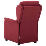 Massage Chair with Cushion Wine 93.5 x 67.5 x 101.5 cm Fabric 348352