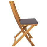 Folding Chair 4 pcs Grey 49 x 57.5 x 92cm Solid Acacia wood 3329122