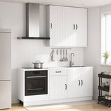 Kitchen Unit LUCCA 5 pcs High Gloss White Engineered Wood 3438269