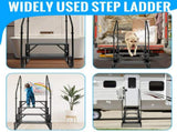 RV Step Stool, 2 Step Ladder, Hot Tub Steps with 2 Handrails, Heavy Duty Ladder Shelf Bookcase, 5th 98745612