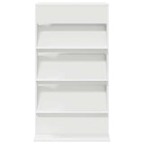 Magazine Rack with Shelf White 70 x 41 x 126 cm Engineered Wood 899527