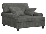XL Armchair with Cushions Light Grey 1.5 Lines Fabric 42043476