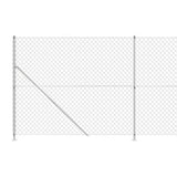 Chain Link Fence with Flange Silver 1.4x10 m 154035