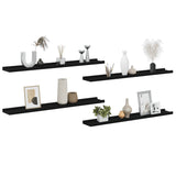 Wall Shelves 4 pcs Black 80x9x3 cm 326669