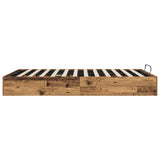 Ottoman Bed Frame Old Wood 193 x 120 x 25 cm Engineered Wood 3409291