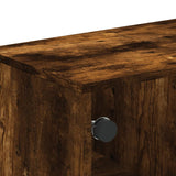 Coffee Table with Glass Doors Smoked Oak 68.5x50x50 cm 836543