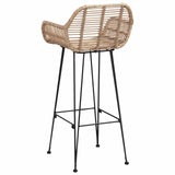 Bar Chair 2 pcs 55 x 52 x 105 cm Rattan and Iron 42011553