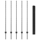 Welded Wire Fence with Post 10 x 1.4 m PVC-Coated Steel 3336572