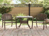 Garden Table Set 3 pcs Bronze Cast Aluminium 3334724