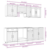 8 Piece Kitchen Cabinet Set Kalmar Artisan Oak Engineered Wood 3314840