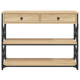 Console Table Sonoma Oak 100x28x75 cm Engineered Wood 834191