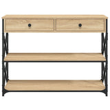 Console Table Sonoma Oak 100x28x75 cm Engineered Wood 834191