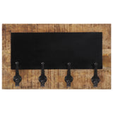 Wall-mounted Coat Racks with 4 Hooks 2 pcs Solid Wood Mango 358951