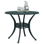 ZNTS Garden Table Green Ø90x75 cm Cast Aluminium 4002810